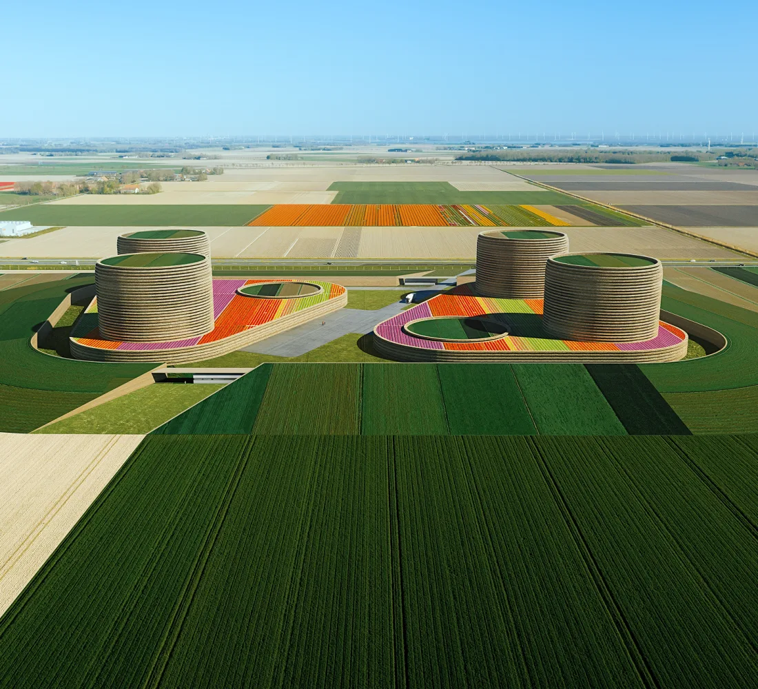 Aerial view of an evroc data center in central Europe