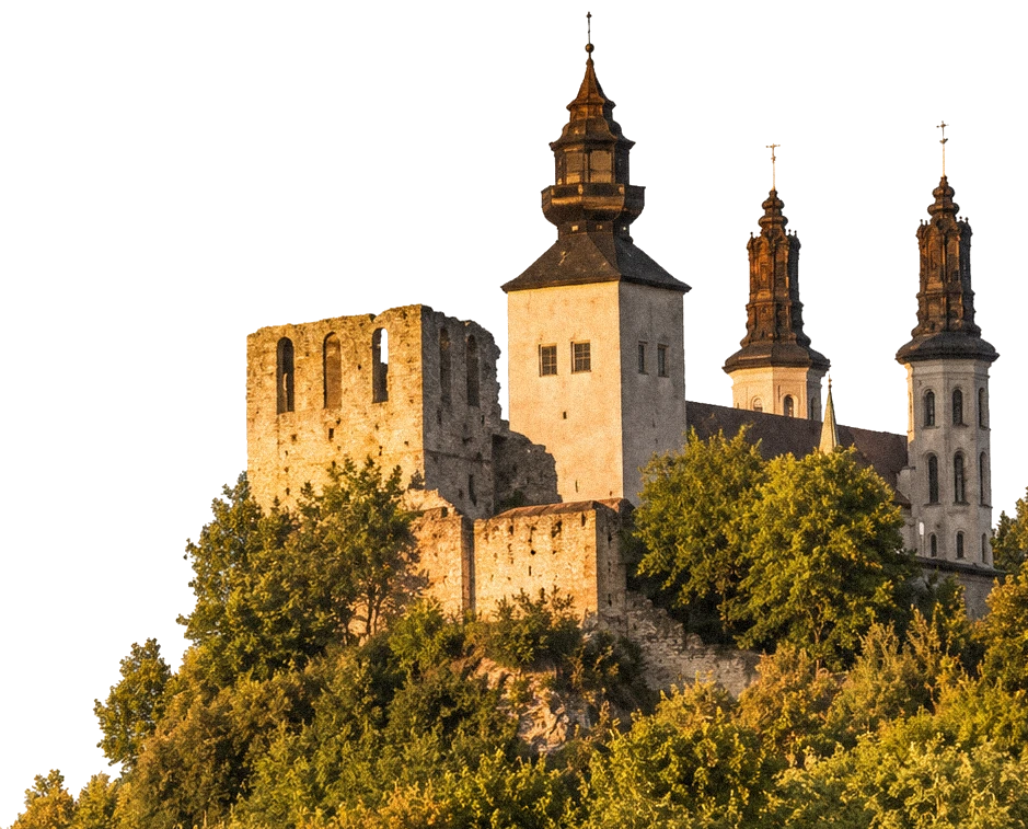 Visby cathedral and medieval ruins on Gotland